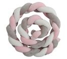 2m Bébé Oreiller Tour De Lit Bébé Enfant Stéréotype Oreiller Rose Blanc Gris