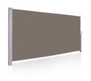 Auvent Latéral Paravent Extérieur Brise Vue Rétractable  Pour Jardin Store Latéral Marron160x300cm