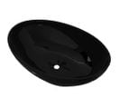 Lavabo À Poser Vasque Salle De Bain - Ovale Céramique 40 X 33 Cm Noir