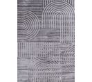 Tapis De Salon Gris Graphique Bianca 160x230 Cm