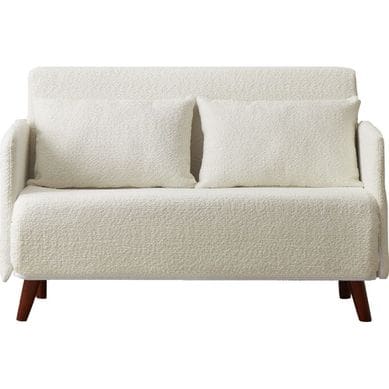 Canape Tissu Bouclette Blanc pas cher! Sofa Style 75 Ania L