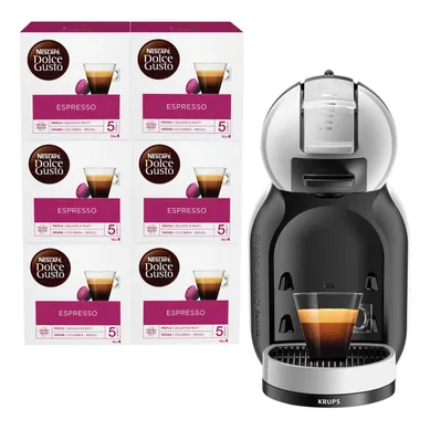 KRUPS Nescafé Dolce Gusto Machine à café + 48 dosettes, Cafetière