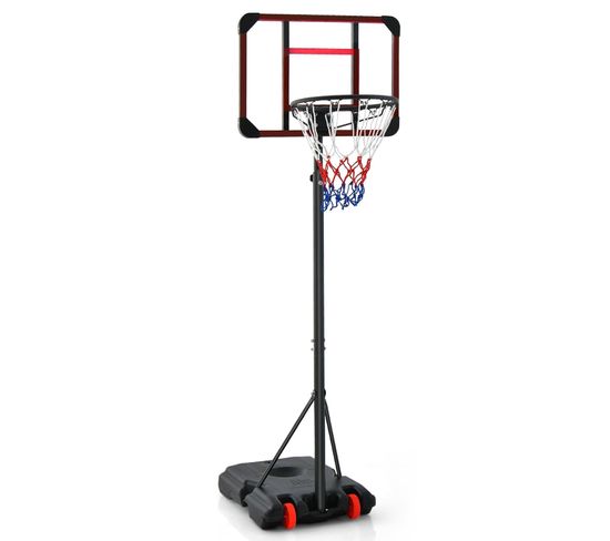 Panier De Basket-ball Sur Pied,ensemble De Basketball Portable Avec Rangement(75 X 50 X 193-248 Cm)