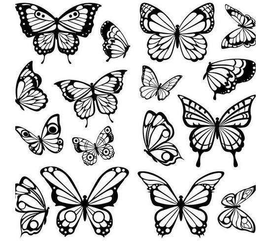 Stickers Papillons à Colorier