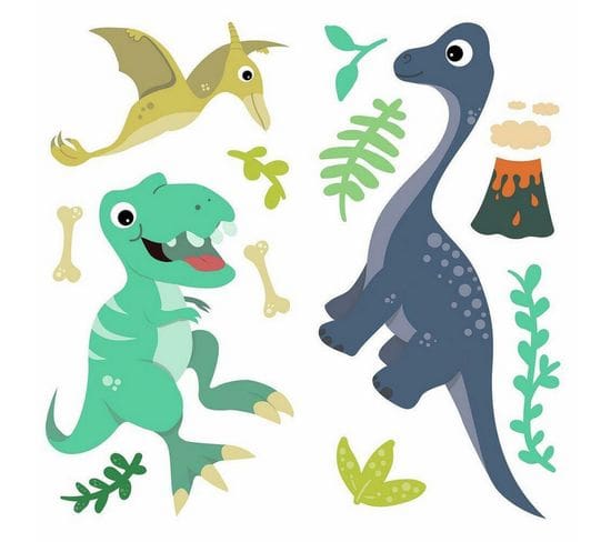 Stickers Muraux Dinosaures Amusants