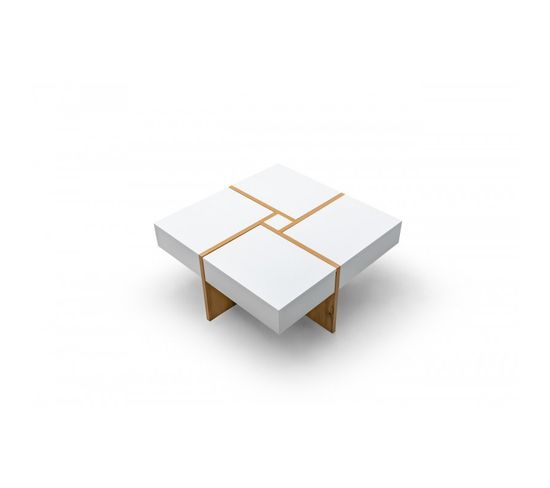 Table Basse Blanc 85x85cm Reve Design Moderne De Haute Qualité