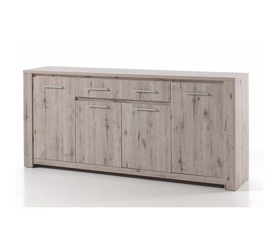 Buffet 4 Portes 1 Tiroir Coloris Bois Clair Warschau - Naturel Clair