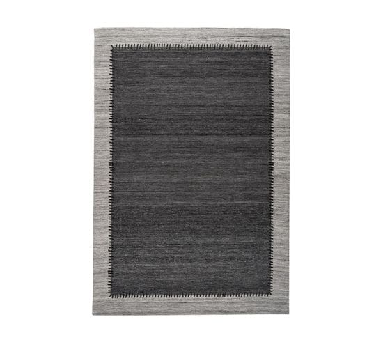 Tapis De Salon Eagle En Laine - Gris Anthracite - 120x170 Cm