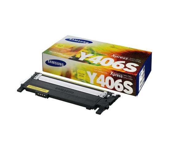 Cartouche De Toner Jaune Samsung Clt-y406s (su462a) Pour Ss062b/clp-365 Clx-3300/clx-3305