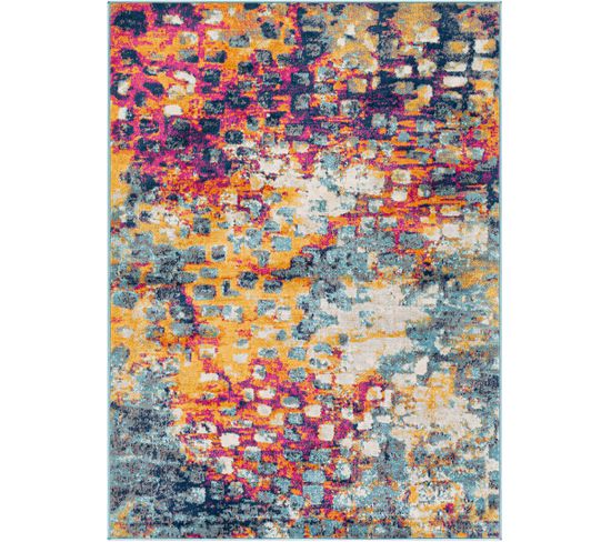 Tapis Abstrait Moderne Multicolore/orange 160x215