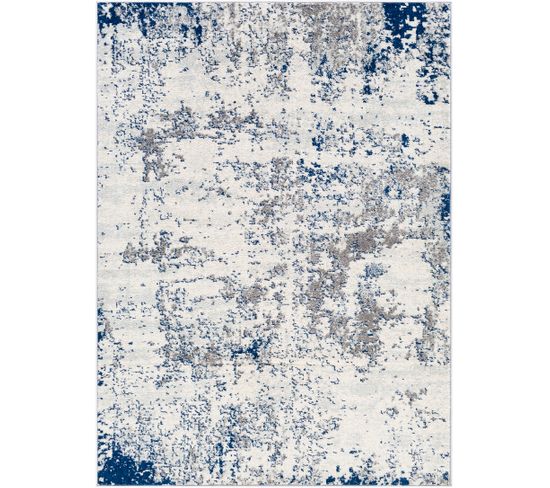 Tapis Abstrait Moderne Gris/blanc/bleu 160x220