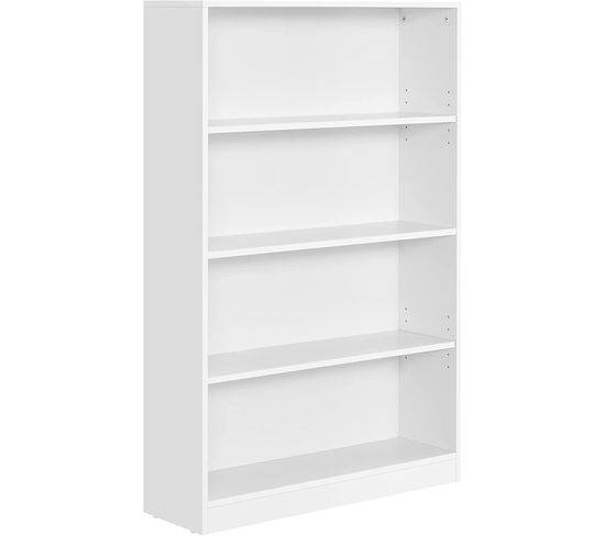 Bibliothèque Pour Salon, Chambre, Bureau, 80 X 24 X 121,5 Cm, Blanc