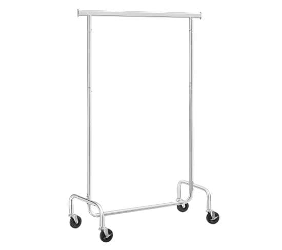 Porte-manteau,capacité De Charge 130 Kg, tringle En Métal,pour Dressing, Chambre, Argent