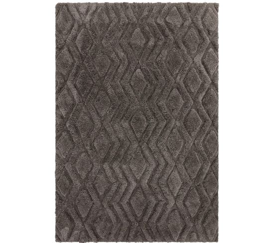 Tapis De Salon Jackson En Polyester - Gris Anthracite - 120x170 Cm