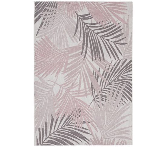 Tapis De Salon Tropico En Polypropylène - Rose - 160x230 Cm