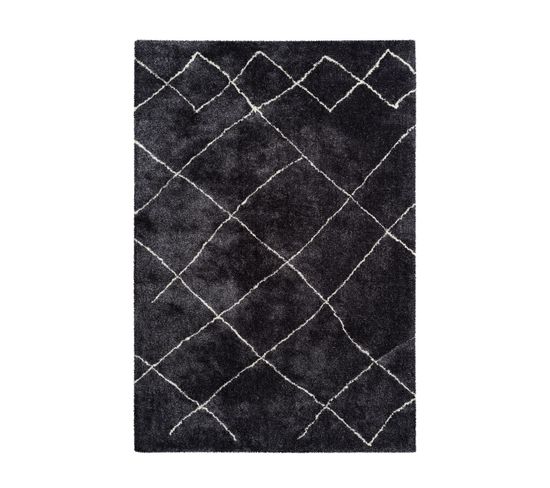 Tapis De Salon Volero En Polyester - Gris Anthracite - 120x170 Cm