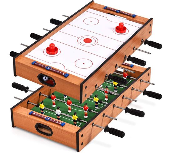 Table De Jeu Multigame 2 En 1, Jeu Football Et Air Hockey,table Baby-foot Contient Tous