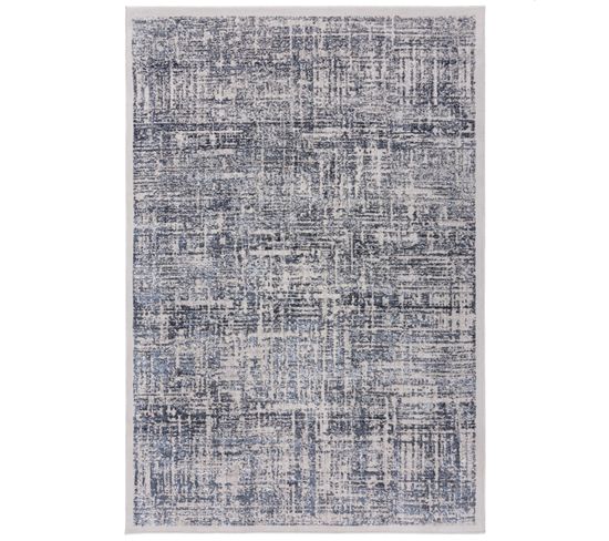 Tapis De Salon Moderne Echo En Polypropylène - Bleu - 120x170 Cm