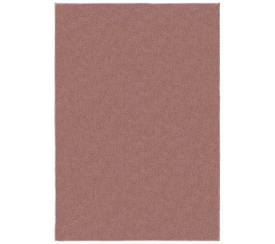 Tapis De Salon Moderne Épais Charly En Polyester - Rose - 120x170 Cm