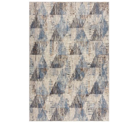 Tapis De Salon Moderne Taly En Polyester - Bleu - 160x230 Cm