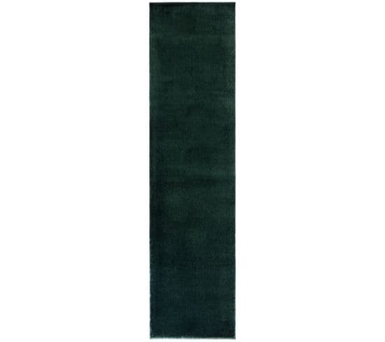 Tapis De Couloir Moderne Épais Charly En Polyester - Vert - 60x230 Cm