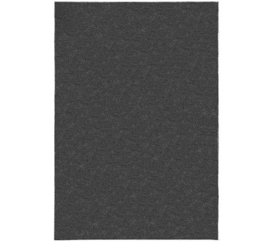 Tapis De Salon Moderne Épais Charly En Polyester - Gris - 200x290 Cm