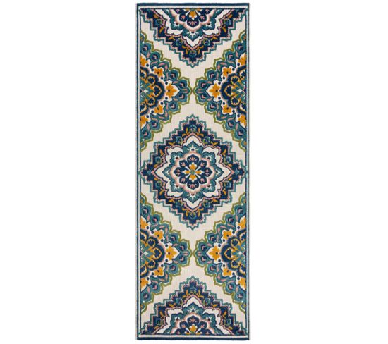 Tapis De Couloir Moderne Sea Side En Polypropylène - Bleu - 80x230 Cm