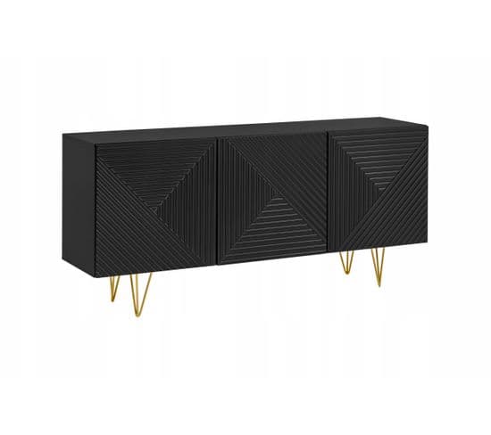 Buffet 160x53x72cm Noir Pyorin