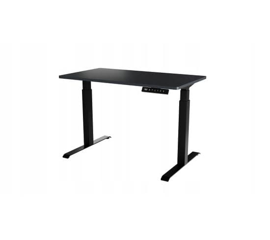 Bureau Professionnel Anthracite Hauteur Réglable Électrique 121x67x120 Nomma