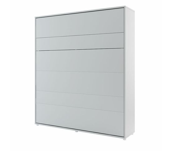 Lenart Armoire Lit Escamotable Vertical 180x200 Cm Gris Lit Rabattable Lit Mural"consus"