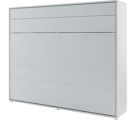 Lenart Armoire Lit Escamotable Horizontal 160x200 Cm Gris Lit Rabattable Lit Mural"consus"