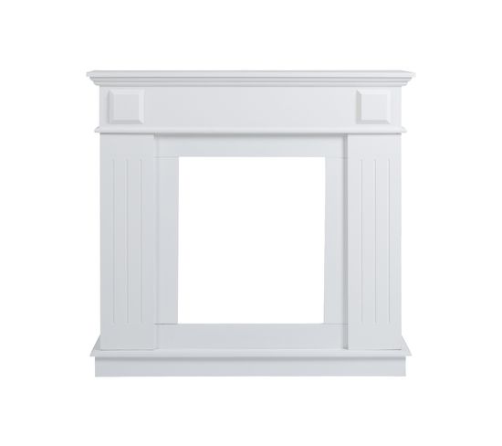 Cadre Decoratif Cheminée Decorative Bois Blanc 100x109x26