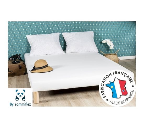 Sommier Tapissier 160x200cm Fabrication Francaise + Pieds