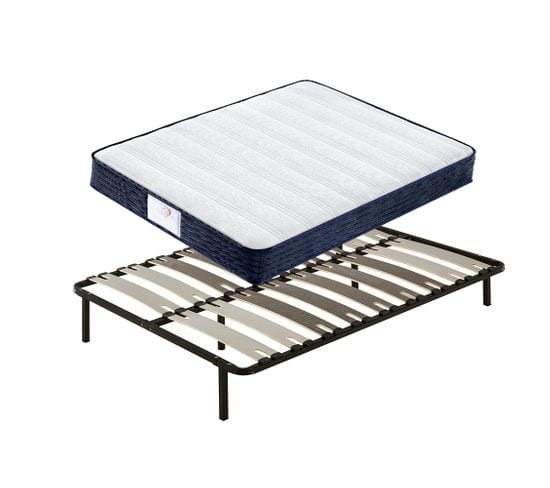 Ensemble matelas Ressort 140x190 cm Epaisseur 22 cm