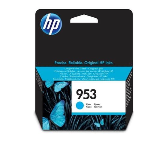 Cartouche D'encre Cyan Hp 953 - Authentique Pour Hp Officejet Pro 8710/8715/8720 (f6u12ae)