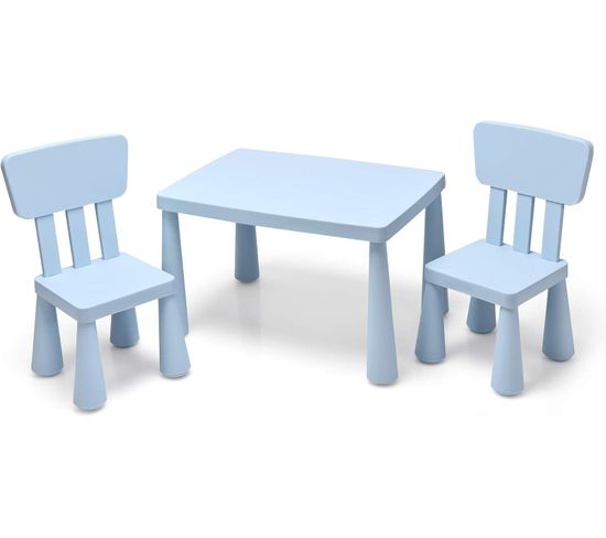 Ensemble Table Et Chaises Pour Enfants De 1 à 7 Ans, 1 Table De Jeux Et 2 Chaises Idéal Pour Manger