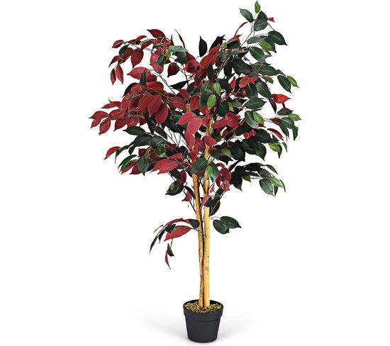 Plante Artificielle Arbre Ficus Artificielle - H 120cm - Déco. Intérieur Et Extérieur