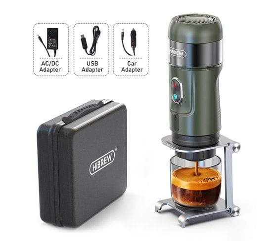 H4b Cafetière Expresso Portable Sans Fil 3 En 1, Pression 15 Bars, Batterie Rechargeable 2200 Mah