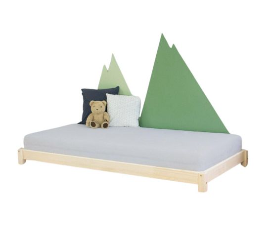 Lit Simple En Bois Teeny Verni 80x160cm