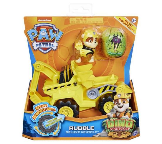 Vehicule + Figurine Deluxe Ruben Dino Rescue 6059519 Voiture A Remonter Jeu Jouet Enfant 3 Ans