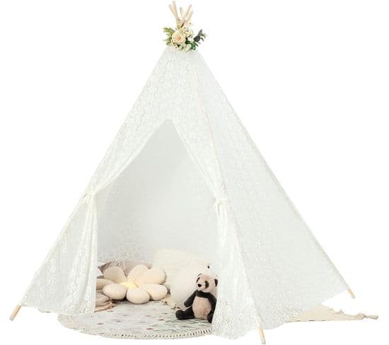 Tente Tipi Enfant Avec Guirlande De Lumières Tipi Fille De Style Princesse