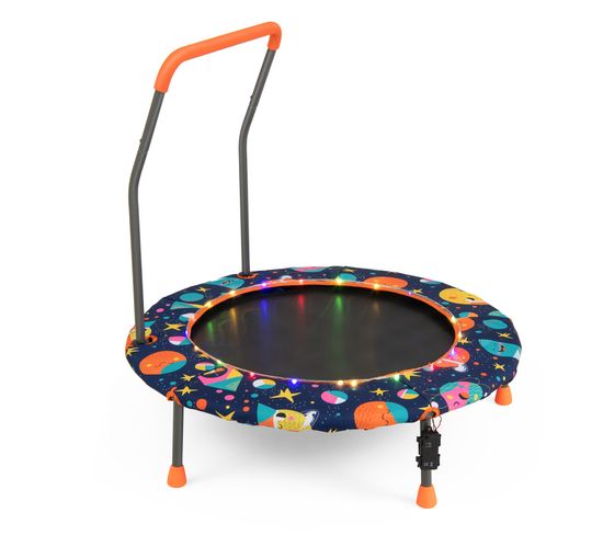 Trampoline Pour Enfants Ø92cm Avec Lumières LED, Pour Enfants 3-6 Ans Charge 25kg