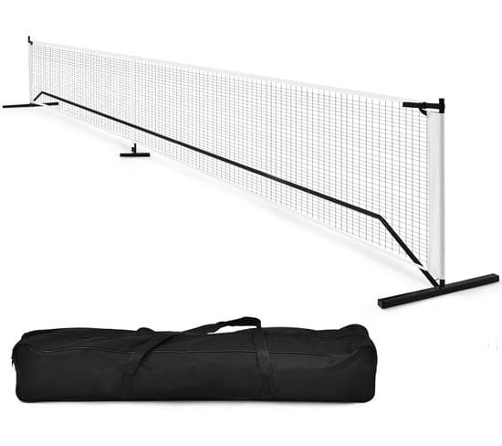 Filet De Pickleball Portable De 670 X 92 Cm Tuyaux Métalliques, Filet Badminton Exterieur