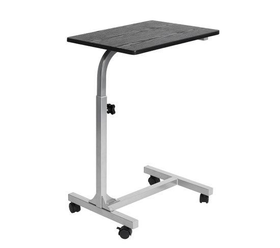 Table de Lit pour Ordinateur Portable Hauteur Réglable Bout de canapé avec 4 roulettes