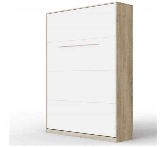 Lit Escamotable +2 Placards V 140x200+(100x2)cm Standard Chêne Sonoma/blanc