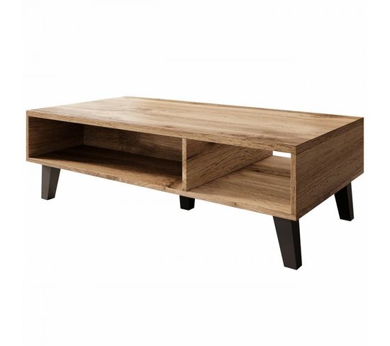 Table Basse 110x60 Cm Nordis Couleur Chêne Wotan Design Moderne De Haute Qualité
