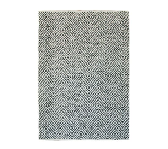 Tapis Design Glaze En Coton - Gris - 120x170 Cm