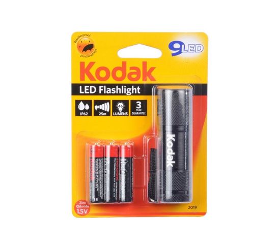 Lampe Torche 9 LED "flashlight" 8cm Noir