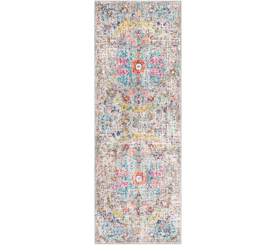 Tapis De Couloir Vintage Oriental Multicolore/gris 80x220