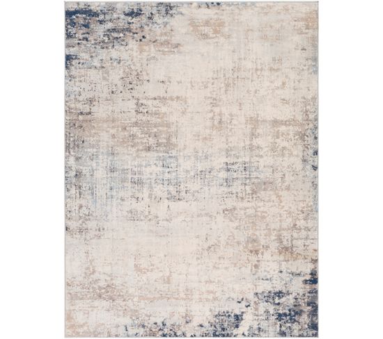 Tapis Abstrait Moderne Ivoire/gris/bleu 200x275